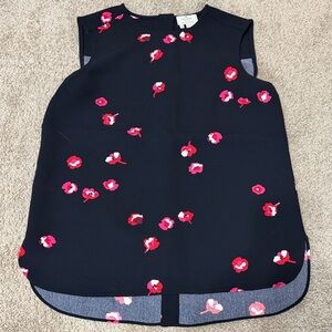 Kate Spade Black Floral Tank Top